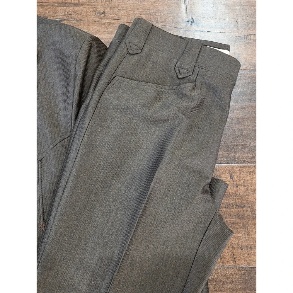 VTG RARE 70s Circle S Western Urban Wear Brown Textured Blazer Pants 44R USA